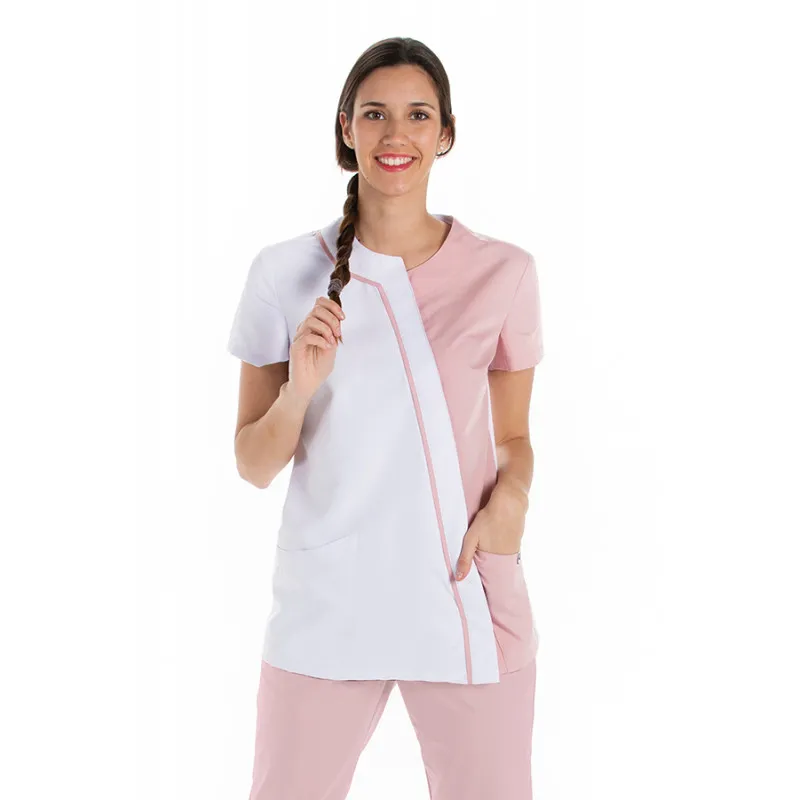 CHAQUETA DE MUJER ASIMéTRICA MICROFIBRA ROSA  DYNEKE