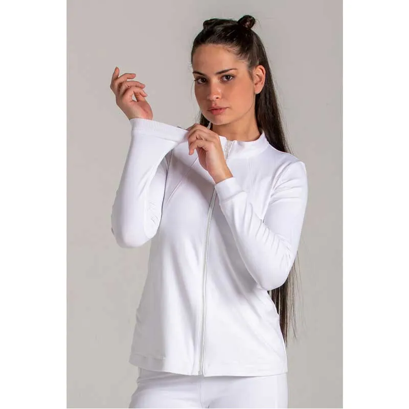 CHAQUETA DE MUJER SPORT PUNTO ELáSTICO BLANCO  DYNEKE