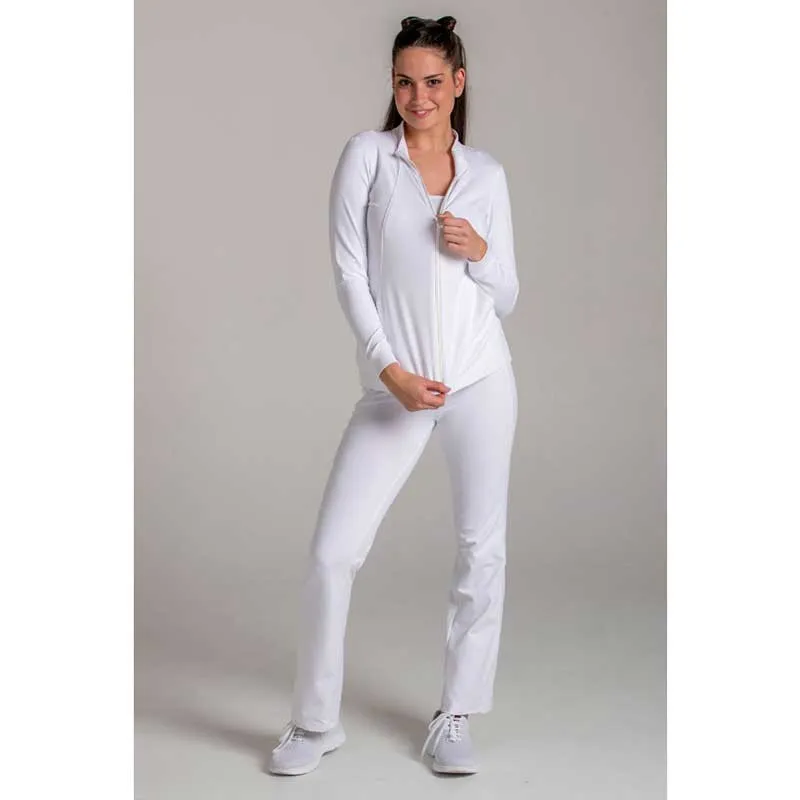 CHAQUETA DE MUJER SPORT PUNTO ELáSTICO BLANCO  DYNEKE