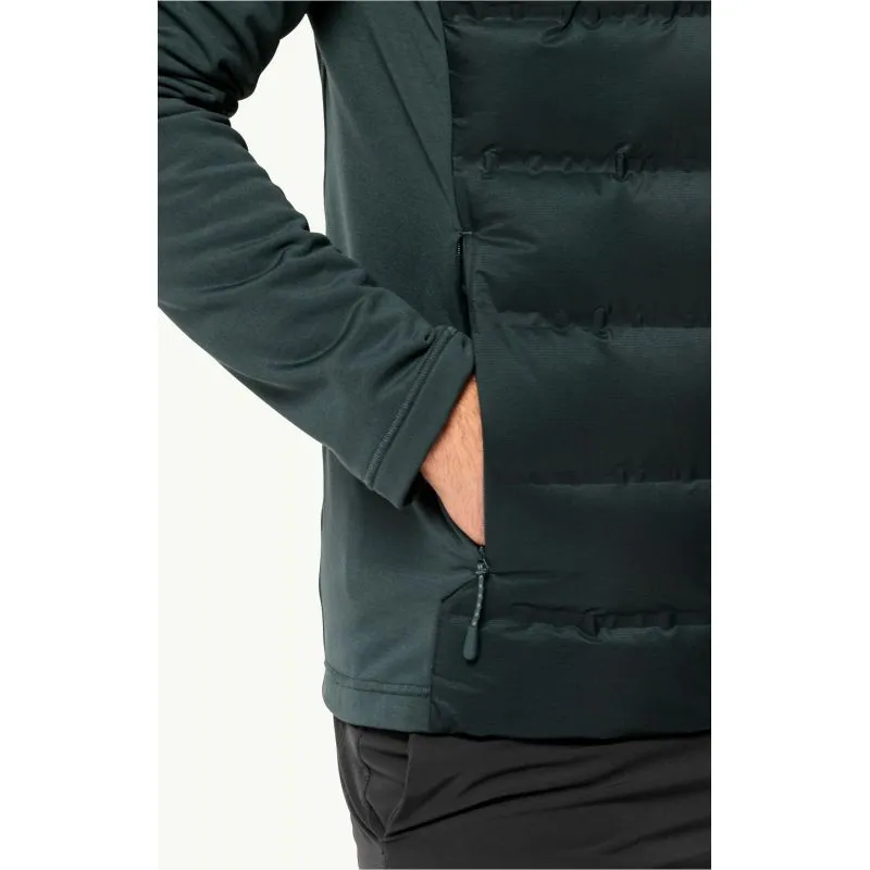 Chaqueta de pluma JACK WOLSKINS TASMAN DOWN HYBRID para hombre (Black Olive)