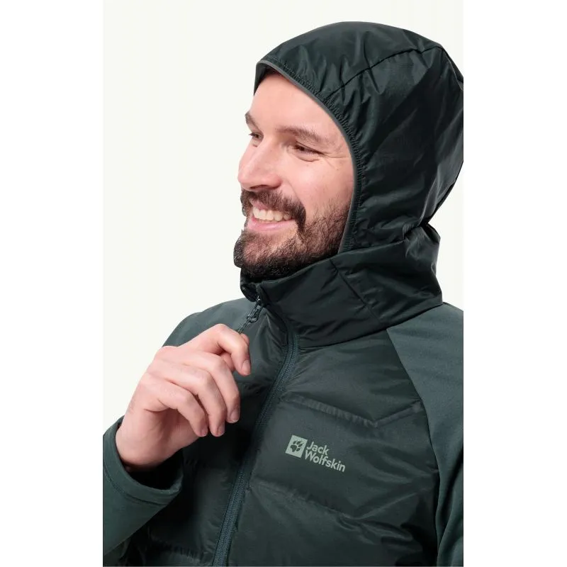Chaqueta de pluma JACK WOLSKINS TASMAN DOWN HYBRID para hombre (Black Olive)