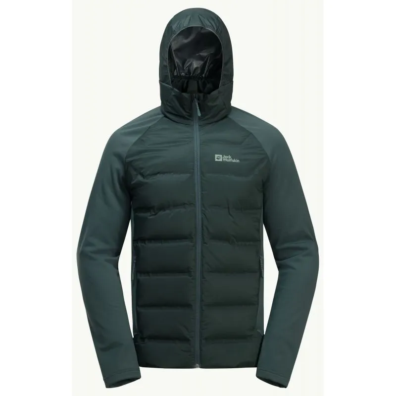 Chaqueta de pluma JACK WOLSKINS TASMAN DOWN HYBRID para hombre (Black Olive)