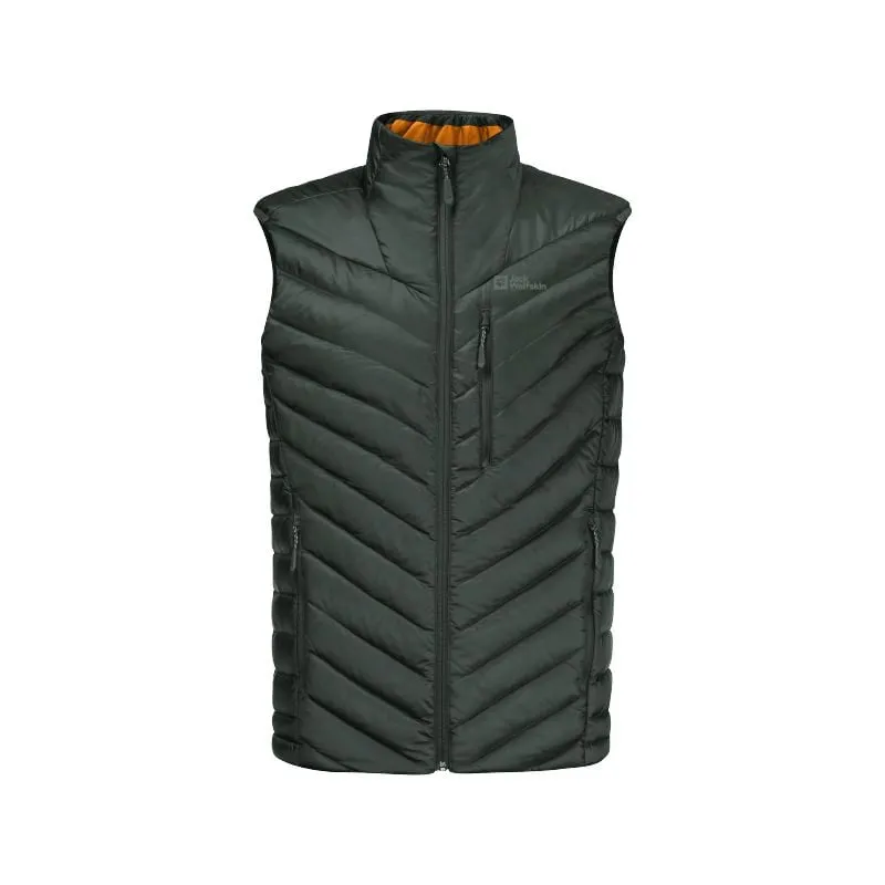 Chaqueta de pluma sin mangas JACK WOLSKINS PASSAMANI DOWN VEST de hombre (Black Olive)