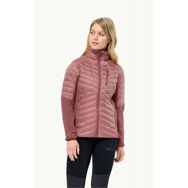 Chaqueta de plumón híbrido para mujer JACK WOLSKINS NEBELHORN DOWN HYBRID (Blush Powder)