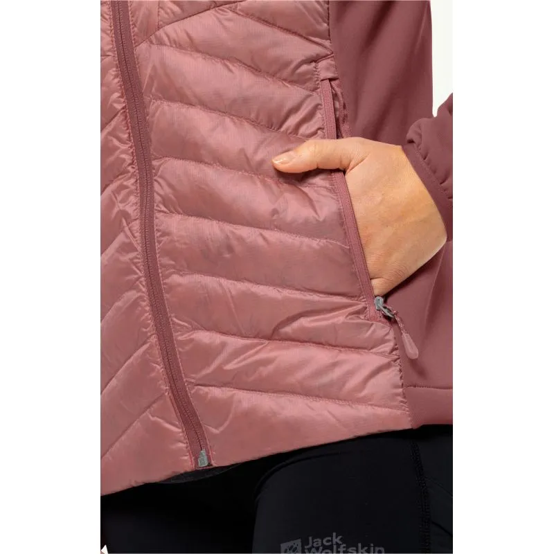 Chaqueta de plumón híbrido para mujer JACK WOLSKINS NEBELHORN DOWN HYBRID (Blush Powder)
