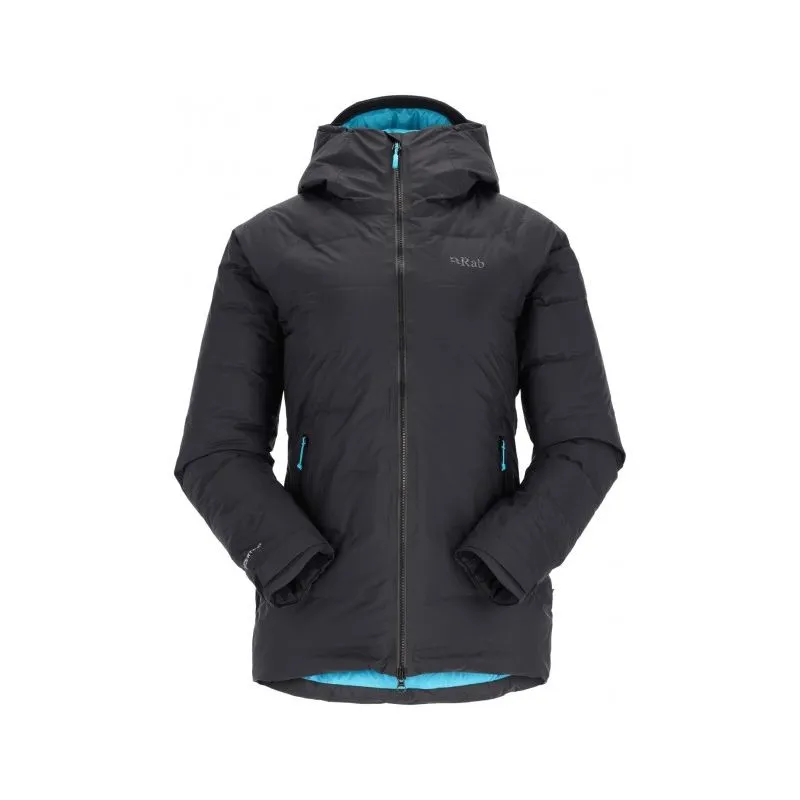 Chaqueta de plumón para mujer Rab Valiance (Negro/Azul)