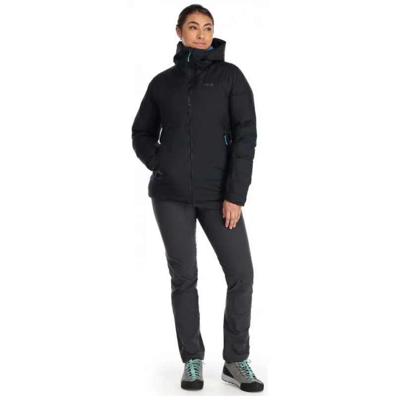 Chaqueta de plumón para mujer Rab Valiance (Negro/Azul)