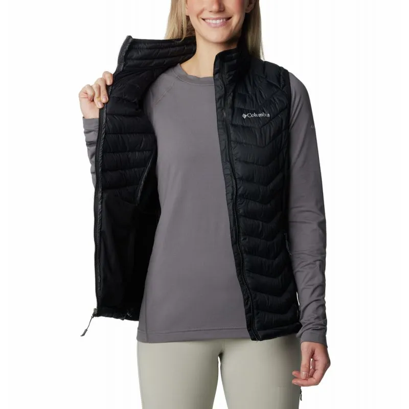 Chaqueta de plumón sin mangas para mujer Columbia Powder Pass (negro)