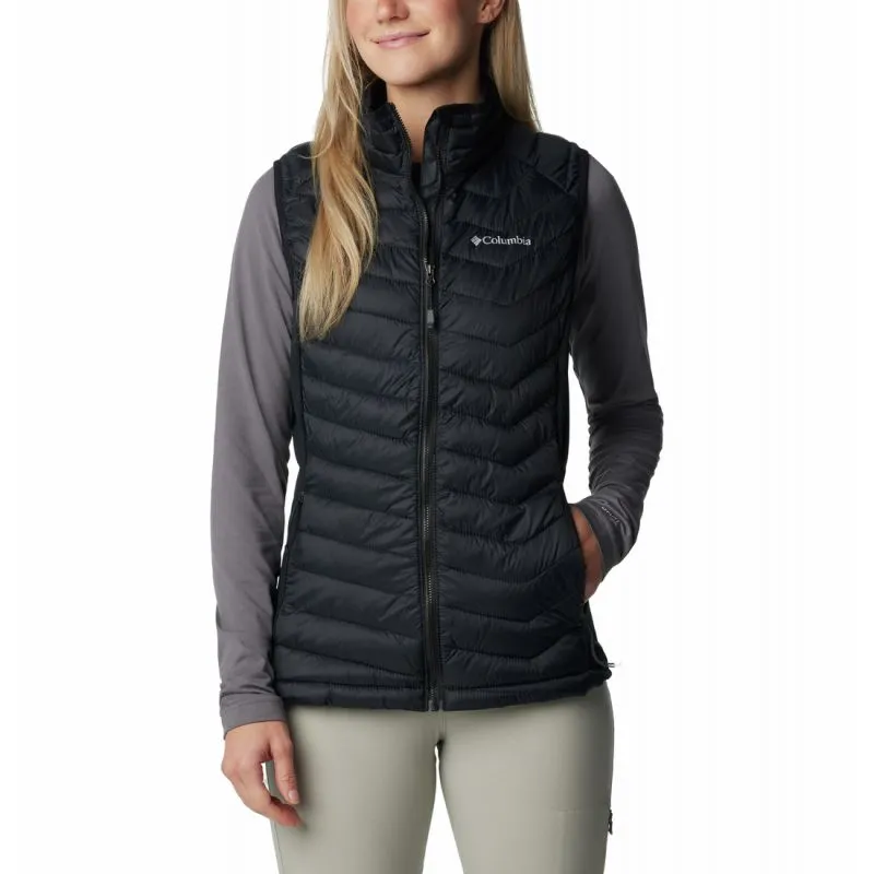 Chaqueta de plumón sin mangas para mujer Columbia Powder Pass (negro)