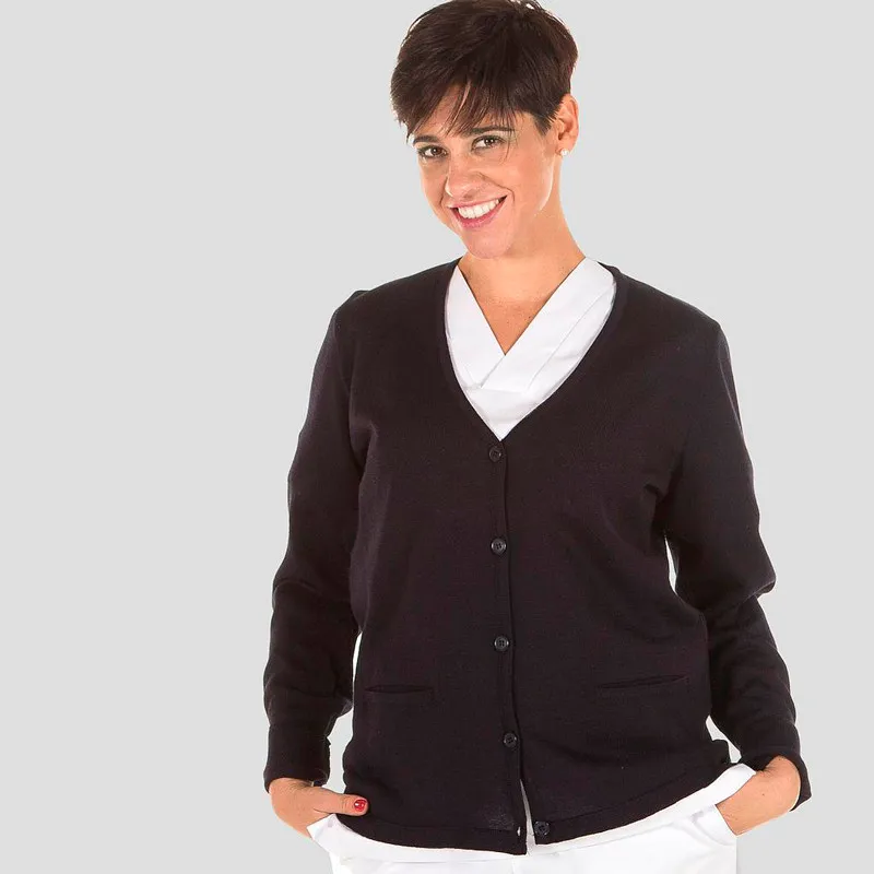 CHAQUETA DE PUNTO MUJER AZUL MARINO CON BOTONES  GARY'S