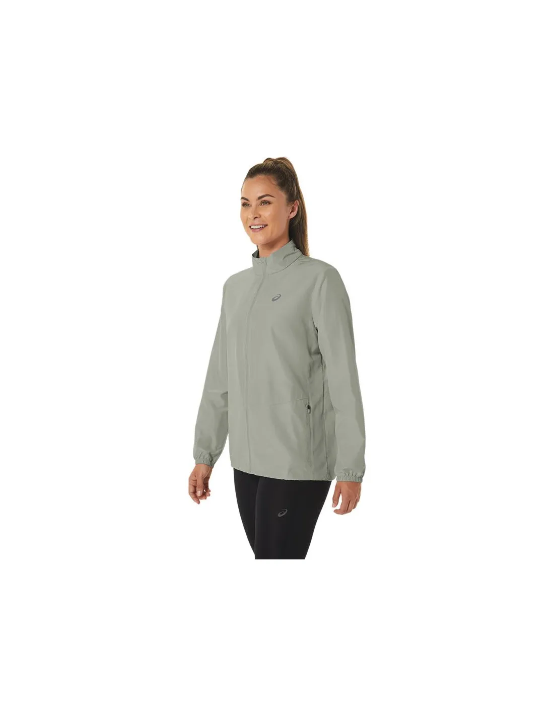 Chaqueta de Running ASICS Core Mujer Oliva Gris