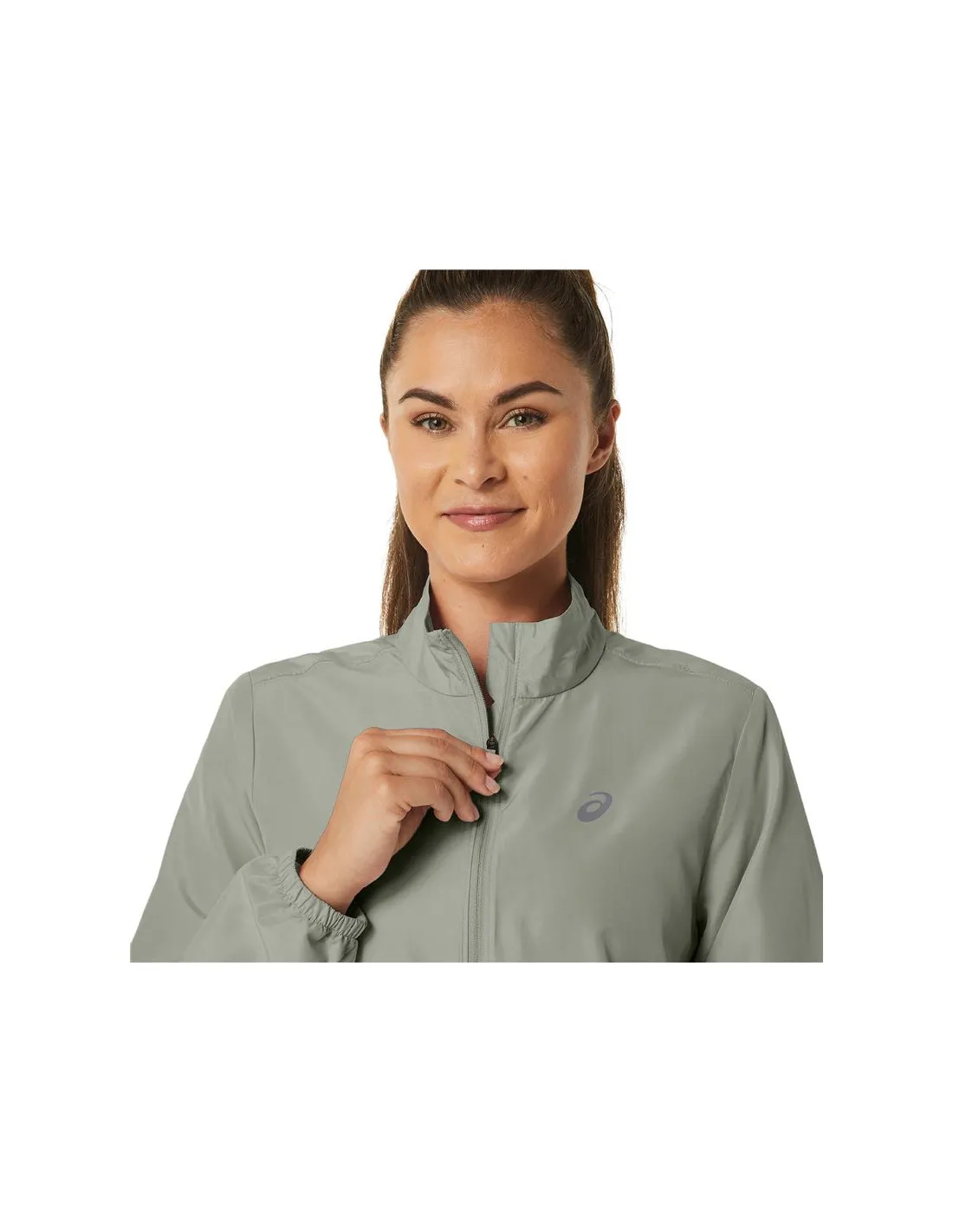 Chaqueta de Running ASICS Core Mujer Oliva Gris