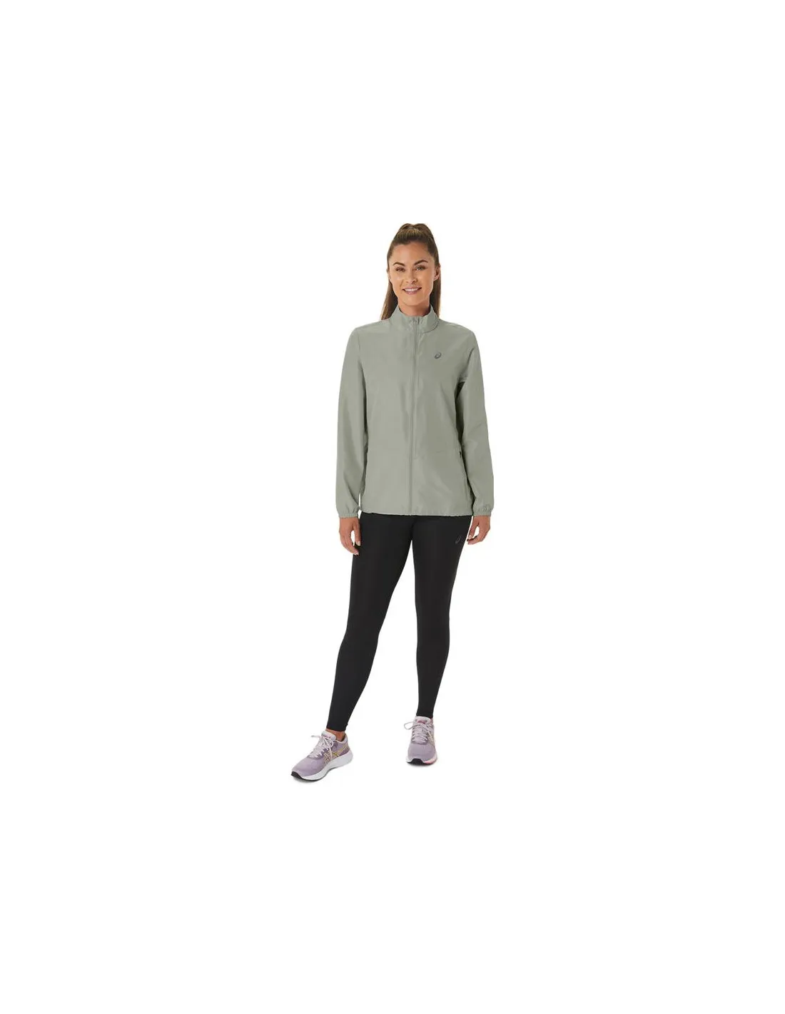 Chaqueta de Running ASICS Core Mujer Oliva Gris