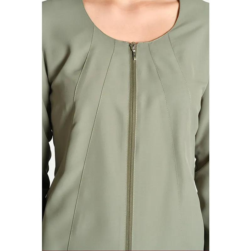 CHAQUETA ENTALLADA CAQUI DE MUJER CURVAS DYNEKE  OUTLET