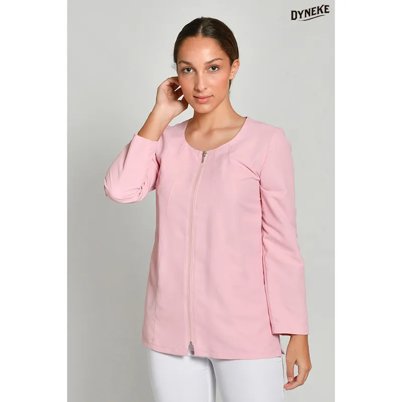 CHAQUETA ENTALLADA ROSA DE MUJER CURVAS DYNEKE  OUTLET