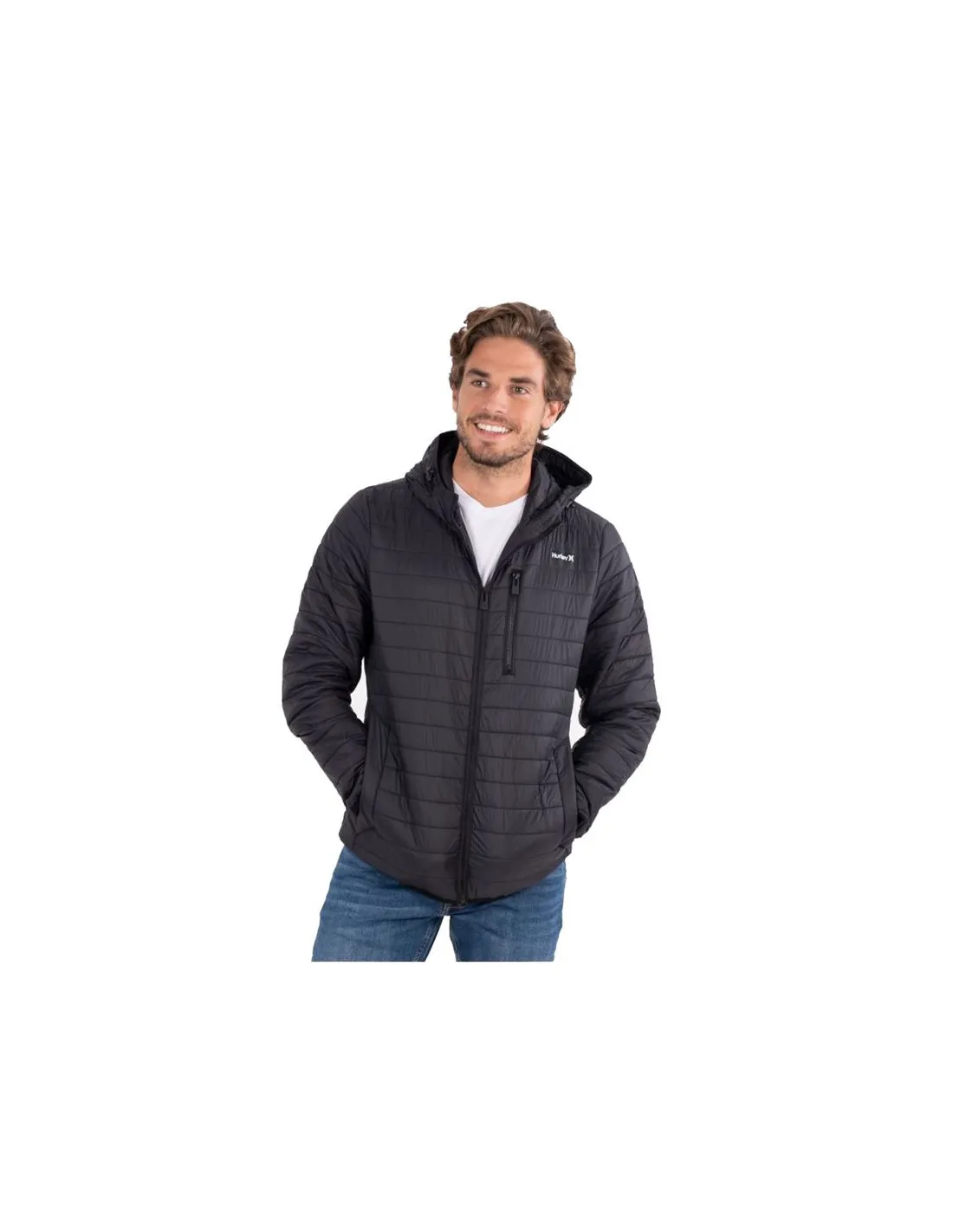 Chaqueta Hurley Balsam Quilted Packable negro Hombre