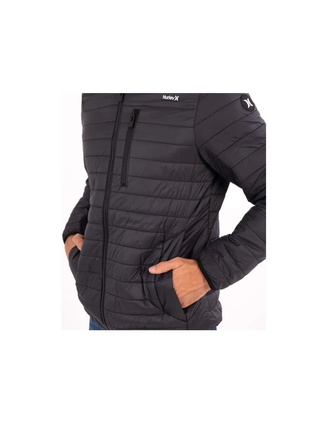 Chaqueta Hurley Balsam Quilted Packable negro Hombre