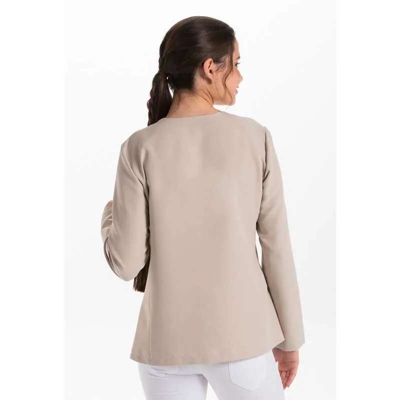 CHAQUETA LABORAL BEIGE CON PRESILLAS DE MANGA LARGA  DYNEKE
