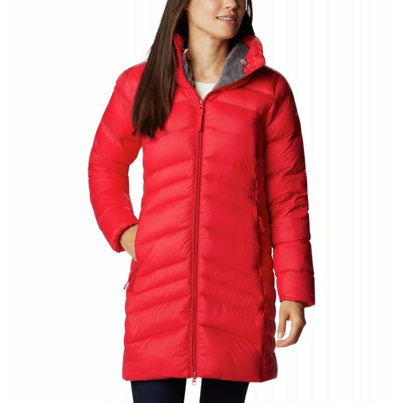Chaqueta larga de plumón para mujer Columbia Autumn Park Down Mid (Red Lily)