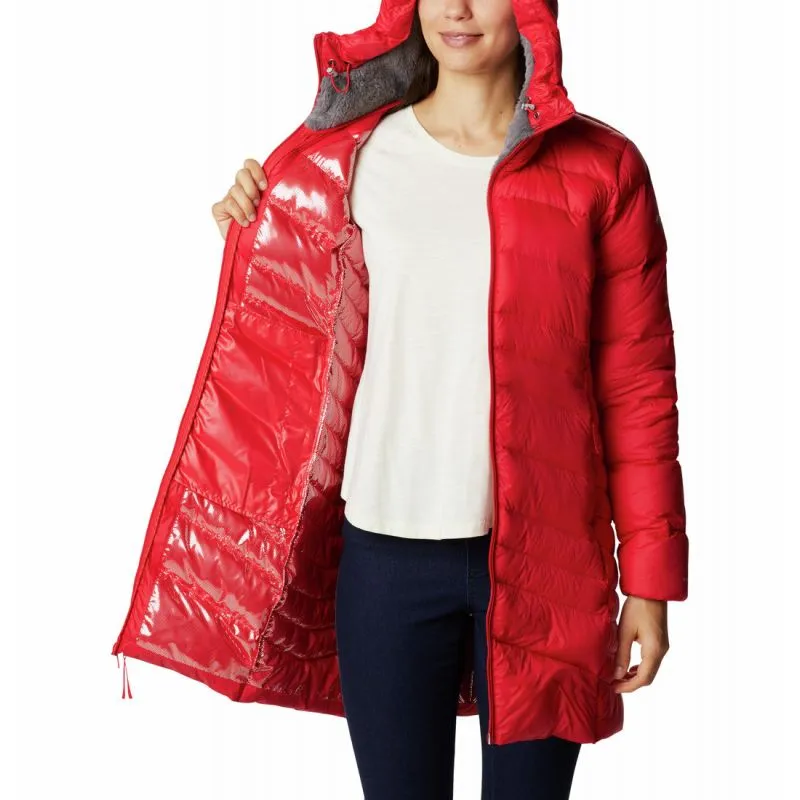 Chaqueta larga de plumón para mujer Columbia Autumn Park Down Mid (Red Lily)
