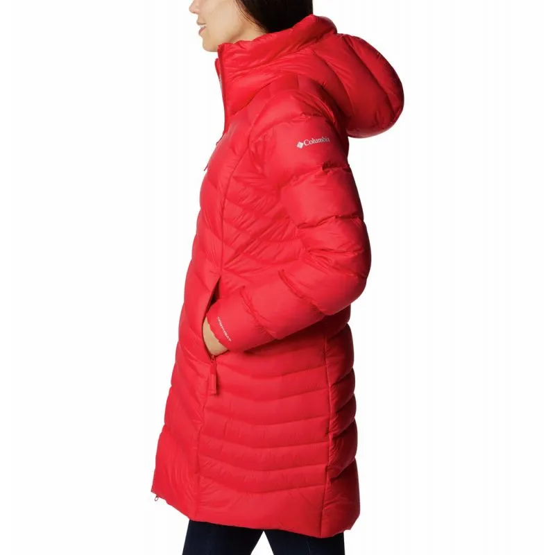 Chaqueta larga de plumón para mujer Columbia Autumn Park Down Mid (Red Lily)