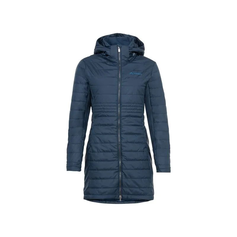 Chaqueta larga de plumón para mujer Vaude Moena Parka (uni mar oscuro)