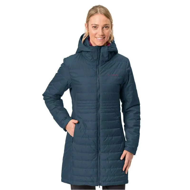 Chaqueta larga de plumón para mujer Vaude Moena Parka (uni mar oscuro)