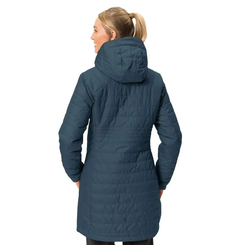 Chaqueta larga de plumón para mujer Vaude Moena Parka (uni mar oscuro)