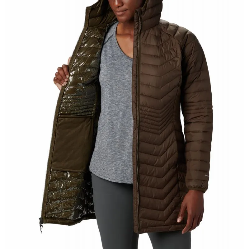 Chaqueta larga para mujer Columbia Powder Lite Mid (Olive Green)