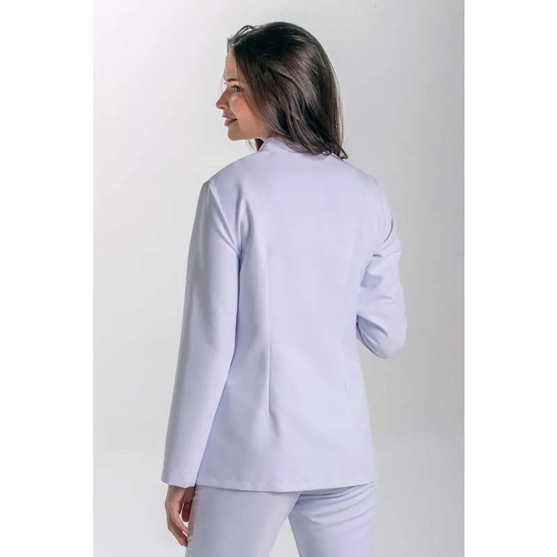 CHAQUETA MANGA LARGA CRUZADA DE MICROFIBRA BLANCA  DYNEKE