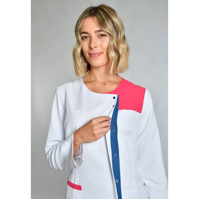 CHAQUETA MUJER DE MICROFIBRA CONTRASTE FUCSIA Y AZUL DYNEKE  OUTLET
