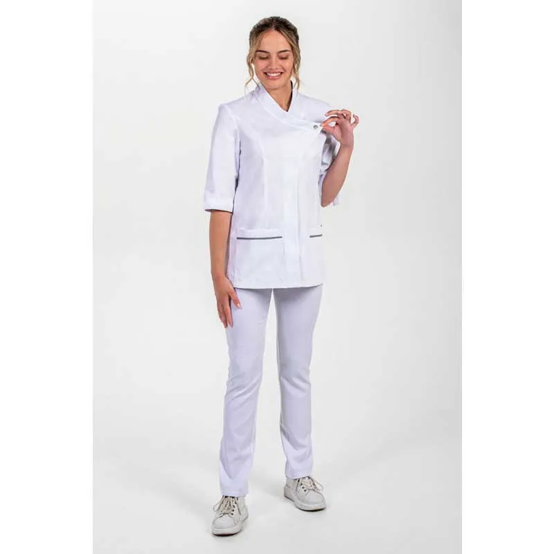 CHAQUETA MUJER MANGA 3/4 CRUCE BLANCA  DYNEKE