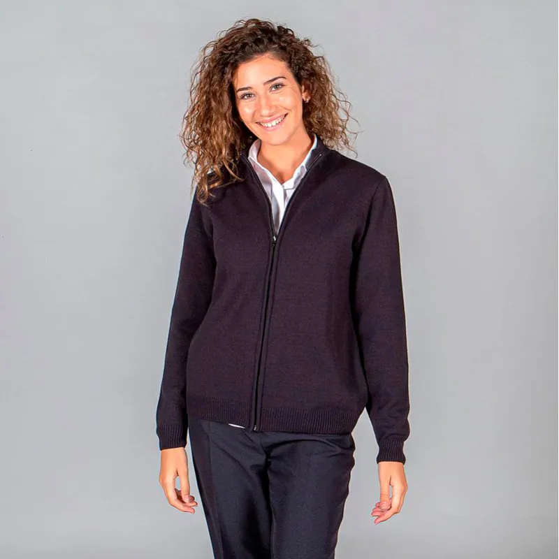 CHAQUETA MUJER PUNTO GRUESO MARINO CON CREMALLERA  GARY'S