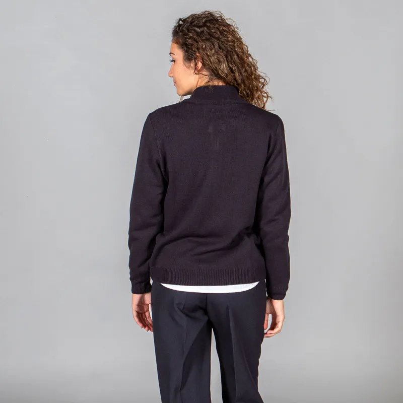 CHAQUETA MUJER PUNTO GRUESO MARINO CON CREMALLERA  GARY'S