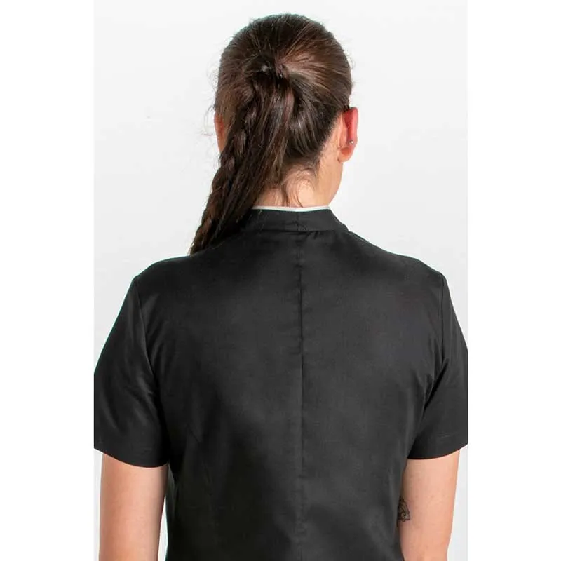 CHAQUETA NEGRA ESCOTE ALTO DE MANGA CORTA  DYNEKE