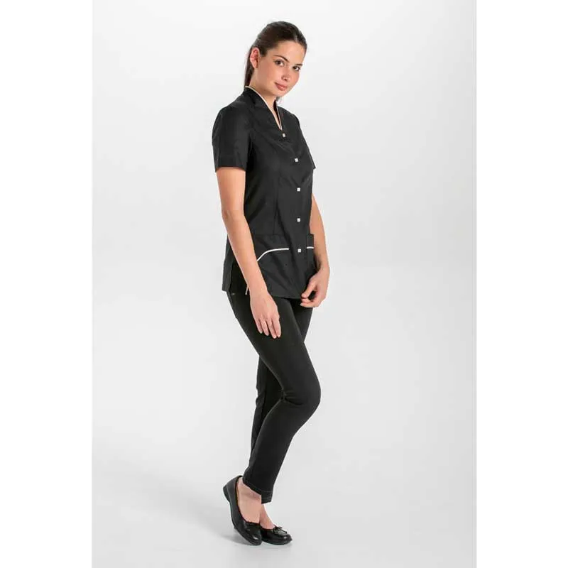 CHAQUETA NEGRA ESCOTE ALTO DE MANGA CORTA  DYNEKE