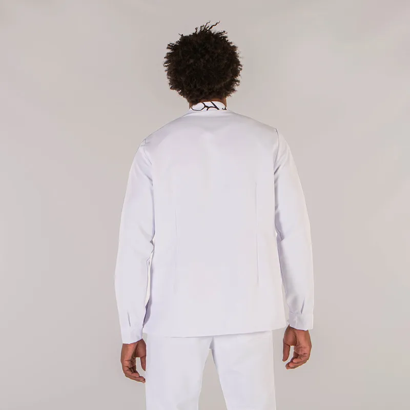 CHAQUETA PARA óPTICA HOMBRE DE MICROFIBRA BLANCA FERRáN  GARY'S