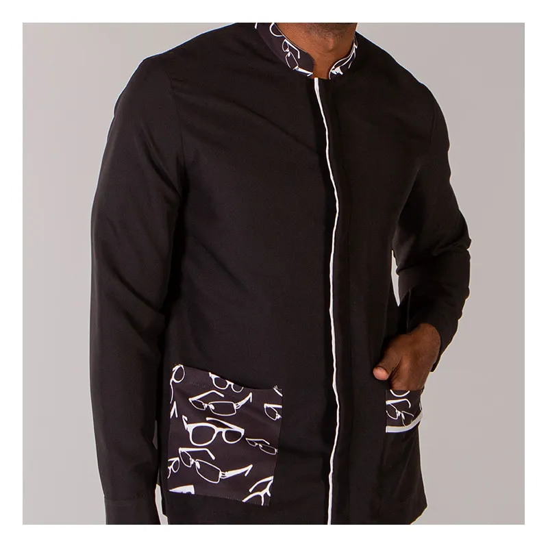 CHAQUETA PARA óPTICA HOMBRE DE MICROFIBRA NEGRA FERRáN  GARY'S