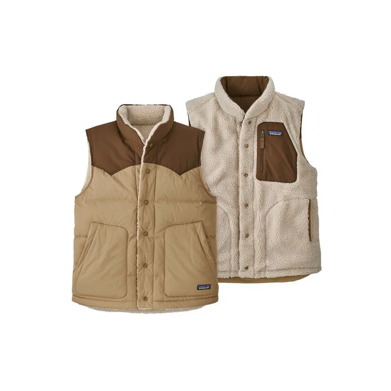 Chaqueta sin mangas Patagonia M's Reversible Bivy Down Vest (Classic Tan) hombre