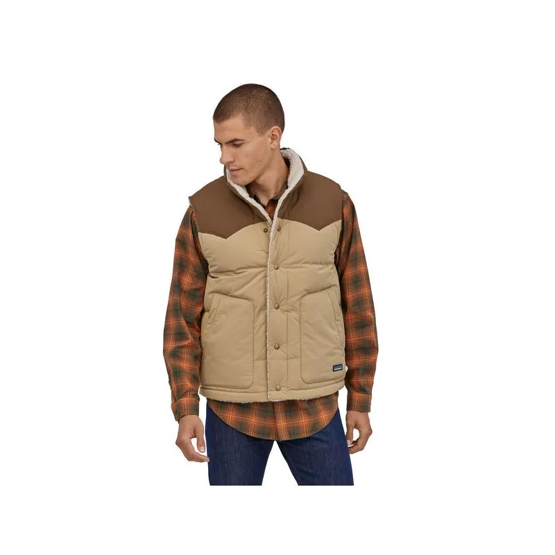 Chaqueta sin mangas Patagonia M's Reversible Bivy Down Vest (Classic Tan) hombre