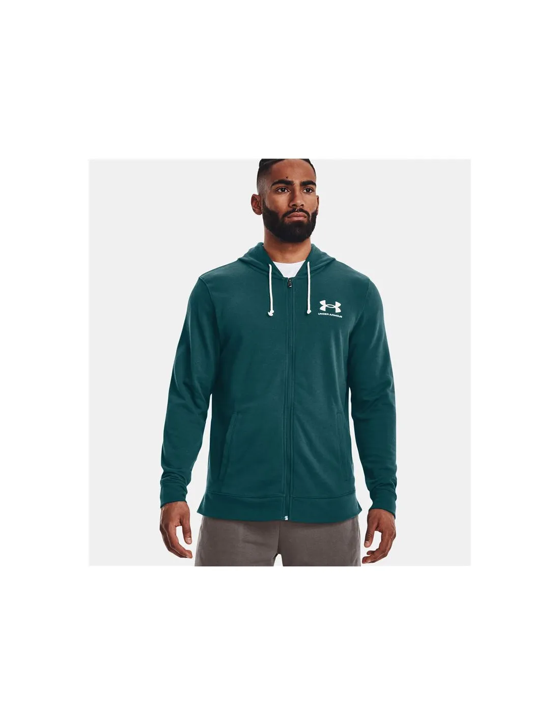 Chaqueta turquesa Under Armour Rival Terry Hombre