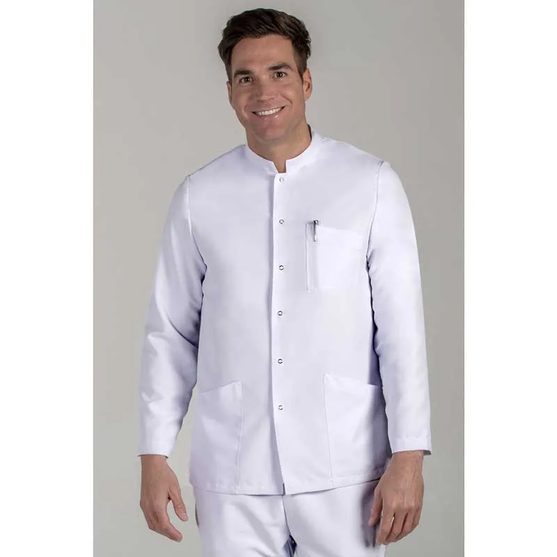 CHAQUETA UNISEX CUELLO TIRILLA MICROFIBRA BLANCA  DYNEKE