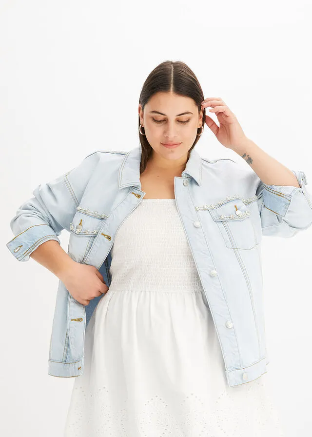 Chaqueta vaquera azul claro denim