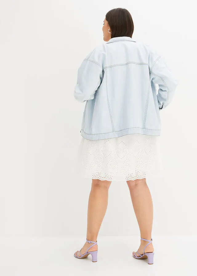 Chaqueta vaquera azul claro denim