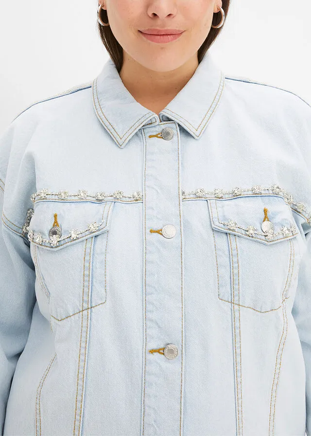 Chaqueta vaquera azul claro denim