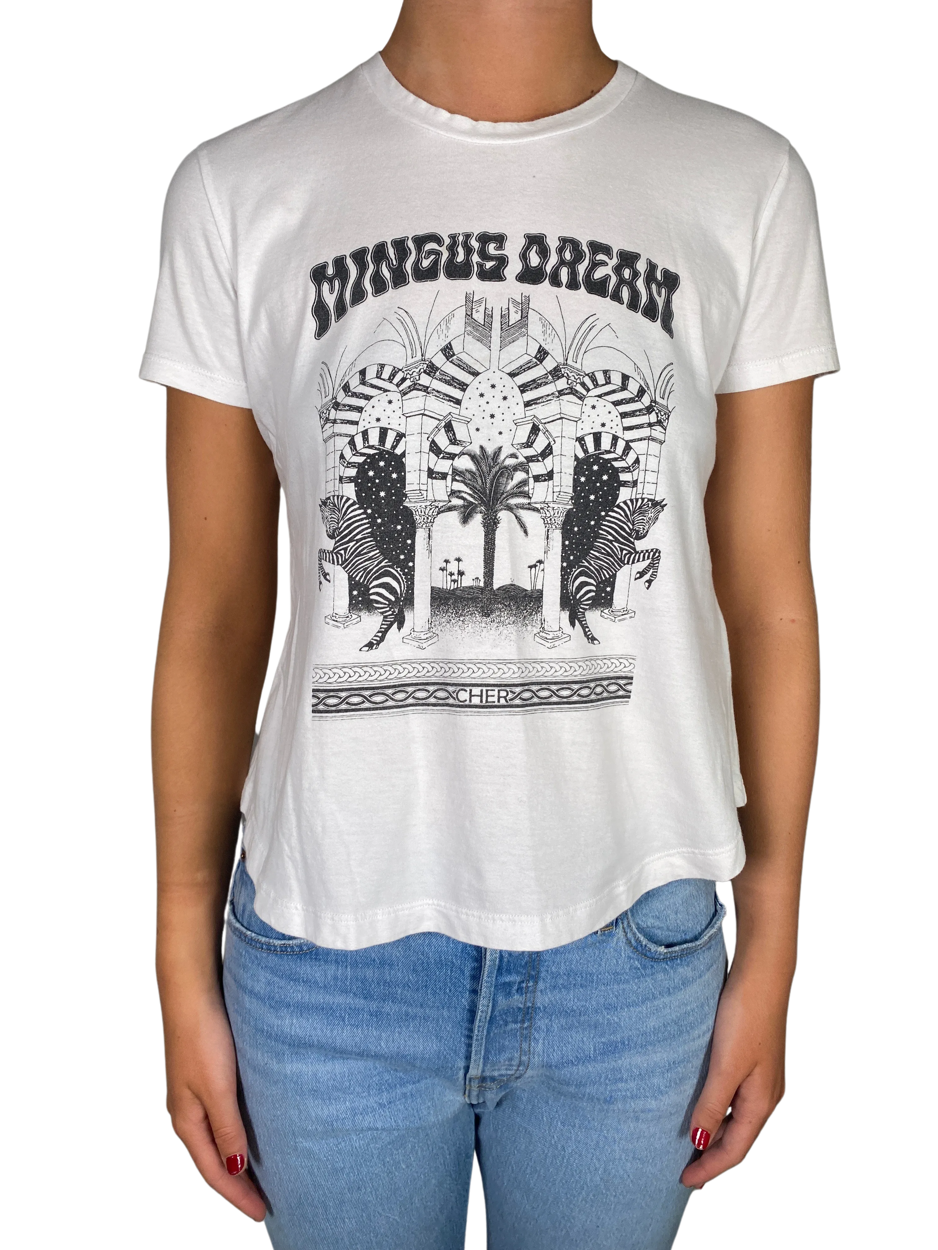 CHER Polera Blanca Mingus Dreams