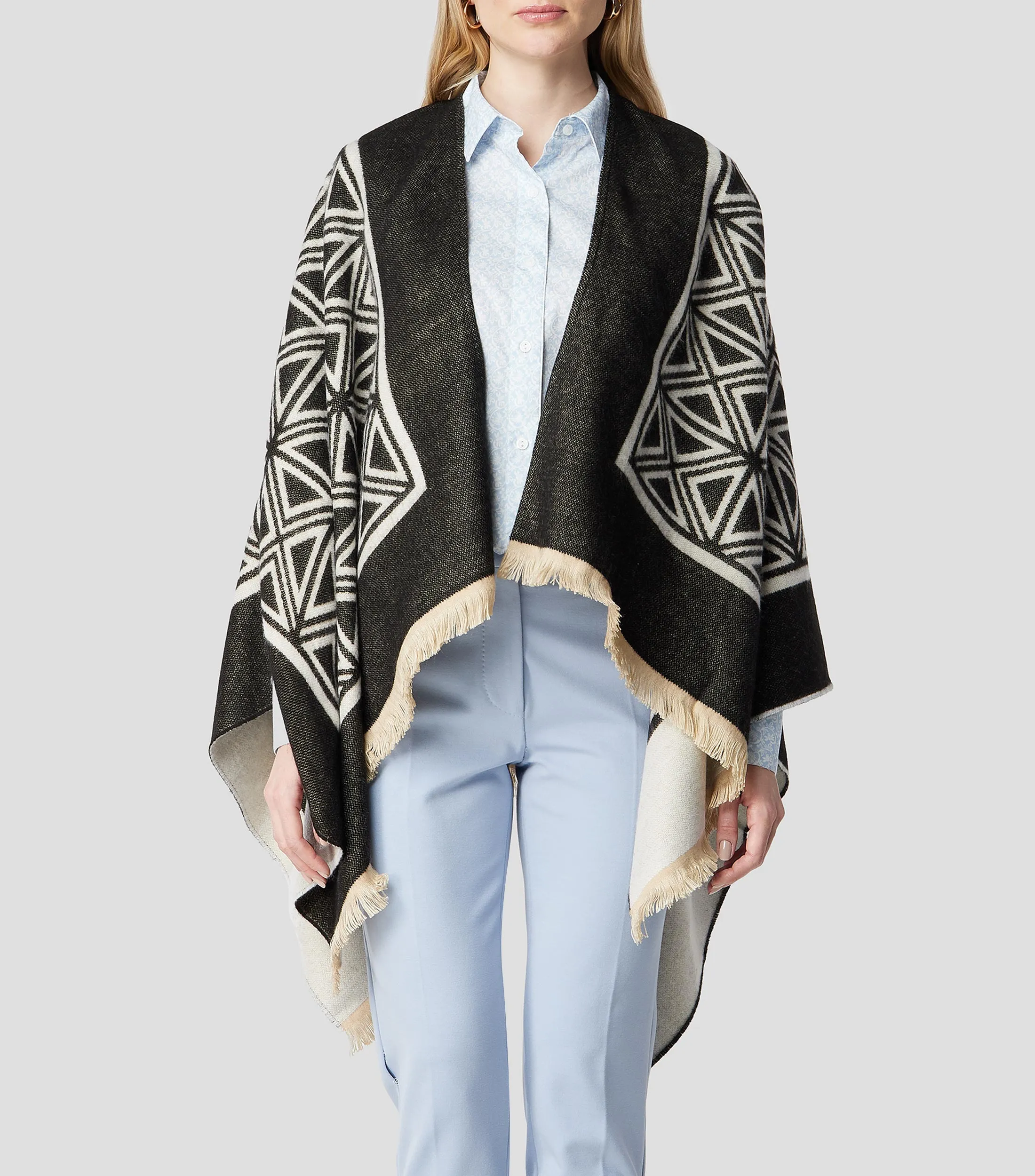 Chester & Peck Poncho multidiseño Mujer
