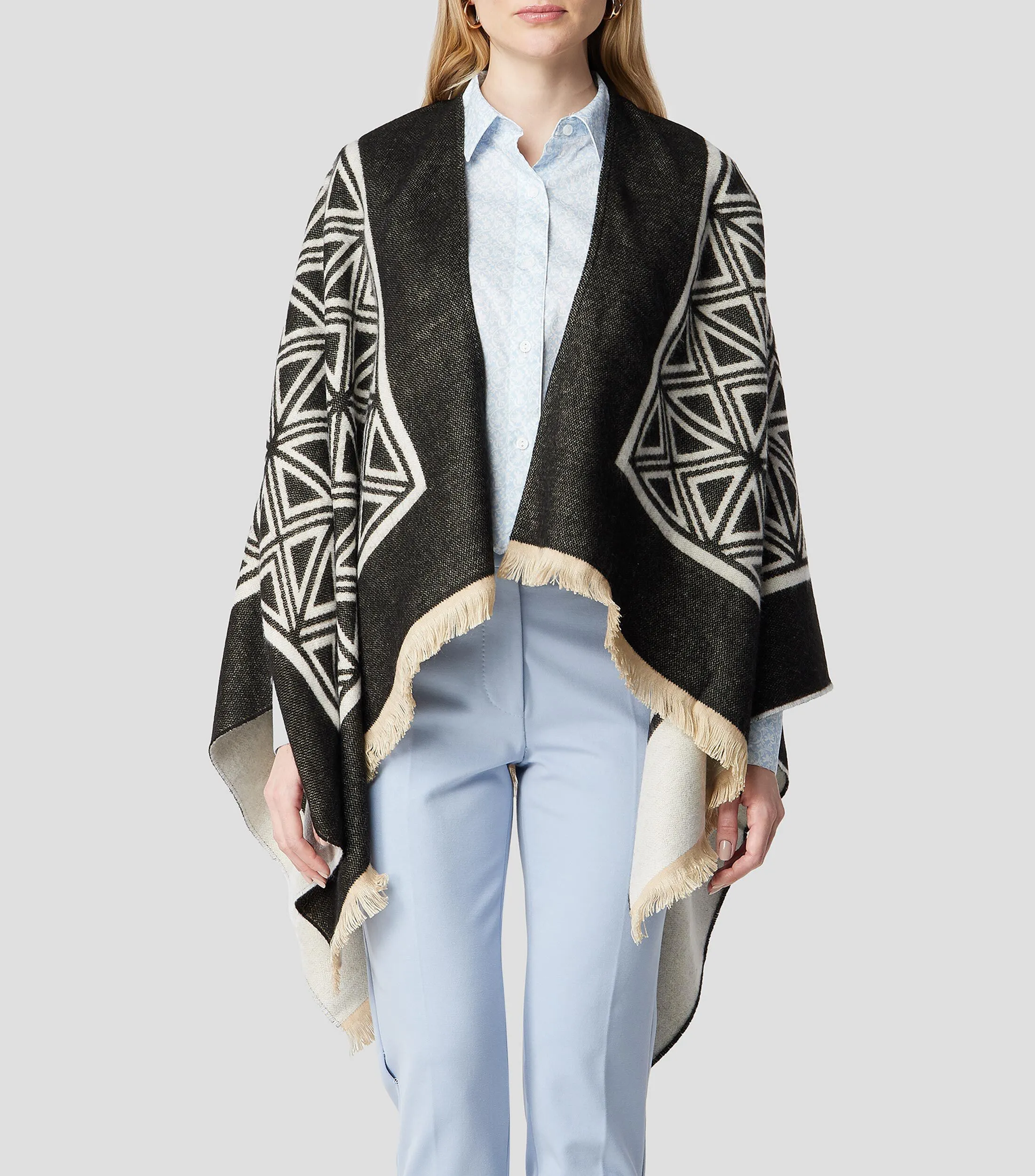 Chester & Peck Poncho multidiseño Mujer