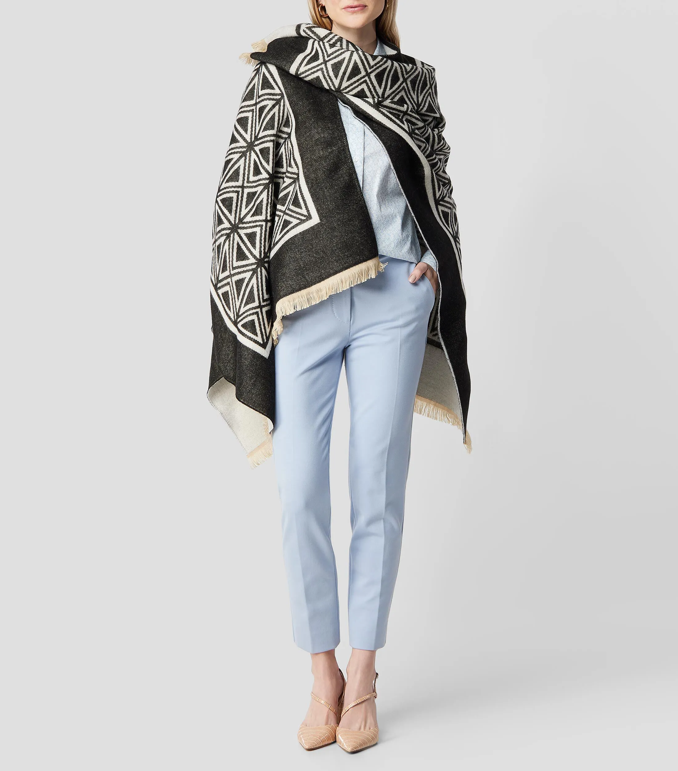 Chester & Peck Poncho multidiseño Mujer
