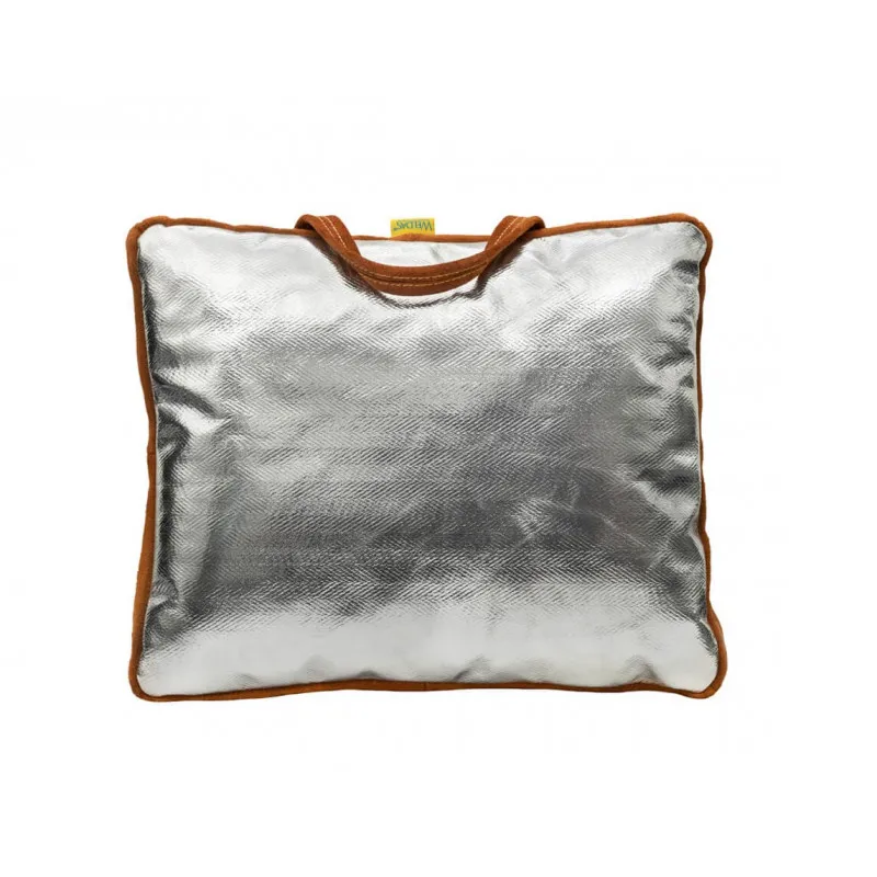 Cojín aluminizado WELDAS con asa para soldador tamaño medio Lava Brown